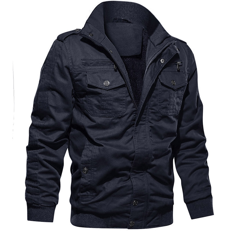 Thick Pilot Jacket men Fashion Custom Plus Size Bomber Fleece Winter Coat ciepłe