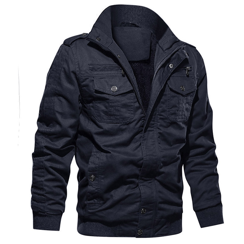 Work Jacket men Custom Plus Size Bomber Fleece Winter Coat ciepły Wytrzymałość Thick